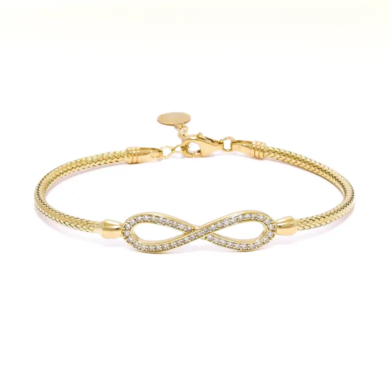 Złota bransoletka nieskończoność Złota bransoletka nieskończoność